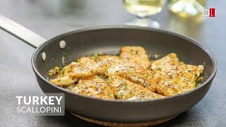 Turkey Scallopini with Wine Sauce  Food Channel L Recipes [upl. by Idnas]