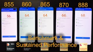 Snapdragon 855 860 865 870 888 Benchmark and Sustained Performance Comparison  Poco X3 Pro Poco F3 [upl. by Hedva]