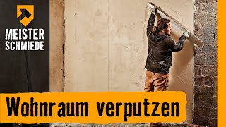 Wohnraum verputzen  HORNBACH Meisterschmiede [upl. by Schnapp595]