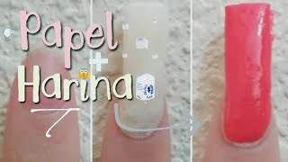 UÑAS POSTIZAS con PAPEL HIGIÉNICO Y HARINA  perfectwith Ainhoa [upl. by Lean]