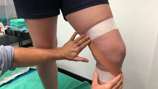 How to Strap the MCL Medial Collateral Ligament Taping Technique [upl. by Eded341]