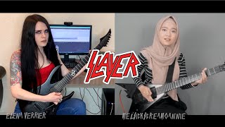 🎵 SLAYER  South of Heaven cover  Mel amp Elena [upl. by Ardnaed]