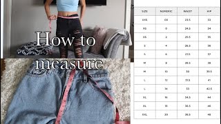 How to Measure jeans  How to know your denim size [upl. by Zarger]