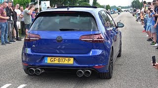 Tuning Cars Leaving Car Show Audi R8 C63 AMG M5 V10 Straight Pipes RS6 Avant Huracan amp More [upl. by Amoreta]