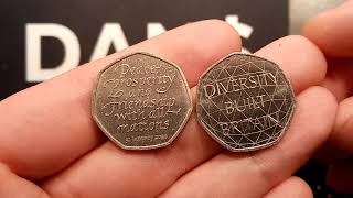 2020 50p Coin MINTAGE FIGURE UPDATE  Diversity Built Britain 50p  Brexit 50p [upl. by Yentuoc615]