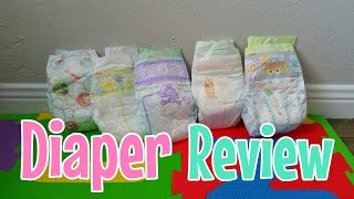 Diaper Review 2016  Huggies Pampers amp Luvs [upl. by Leonteen912]