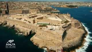 VALLETTA AND GRAND HARBOUR FROM THE AIR [upl. by Kira]