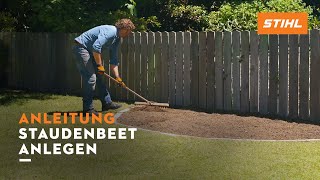 STIHL GartenTipps Staudenbeet anlegen  Anleitung [upl. by Welby698]