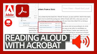 Reading Aloud PDFs  Acrobat DC for Educators [upl. by Melanie281]