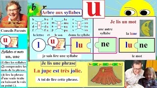 Apprentissage de la lecture Maternelle CP en Français  Alphabet  U u 5 [upl. by Eneryc]