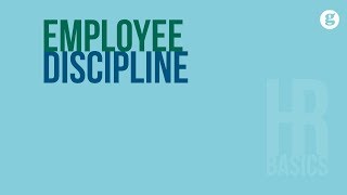 HR Basics Employee Discipline [upl. by Enilamme7]