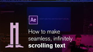 Seamless infinitely scrolling text in After Effects [upl. by Chrysa]