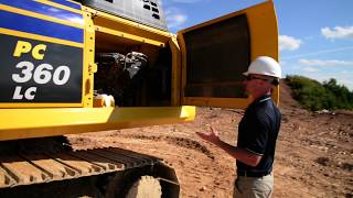 Komatsu PC360LC11 hydraulic excavator  preoperation inspection [upl. by Eb]