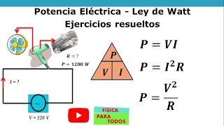 Potencia Eléctrica  Ejercicios resueltos [upl. by Rehpotsyrhc]