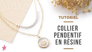 DIY  Collier pendentif en Résine et Gold filled or laminé [upl. by Waldos]