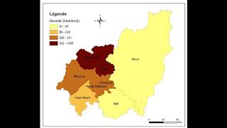 Carte de densité de population  population density map [upl. by Ruamaj]