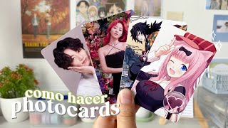 como hacer photocards  mini caballete  diy kpopanime [upl. by Okiruy]