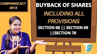 BUYBACK OF SHARES INCLUDING ALL PROVISIONS  COMPANIES ACT 2013  THEORY GURU [upl. by Menis]