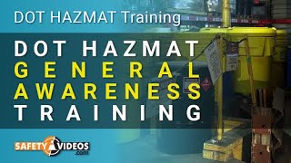 DOT HAZMAT General Awareness [upl. by Barbee]