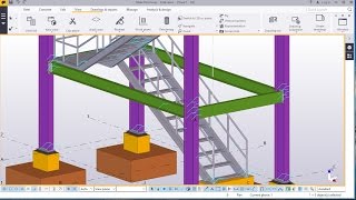 Staircase Tower Modelling in Tekla Structures 2016 [upl. by Eixela]