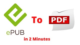 EPUB to PDF How to Convert in 2 minutes 2021 [upl. by Yensehc711]