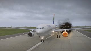 CABIN CREW TRAINING REJECTED TAKE OFF RTO  ABORTED TAKE OFF FOLLOWING AN ENGINE FIRE [upl. by Doownil]