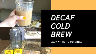 Decaf Cold Brew Tutorial  How to make Decaf Iced Coffee at home [upl. by Koziel]