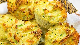 Keto Muffins Recipe  Cheese amp Zucchini Delicious LowCarb Savory Snack [upl. by Olethea517]