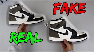 REAL VS FAKE NIKE AIR JORDAN 1 DARK MOCHA COMPARISON [upl. by Bethesda]