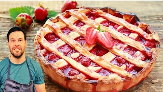 How To Make Strawberry Rhubarb Pie From Scratch [upl. by Griseldis146]