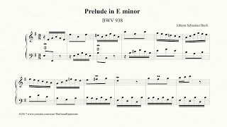 Bach Prelude in E minor BWV 938 [upl. by Gemina]