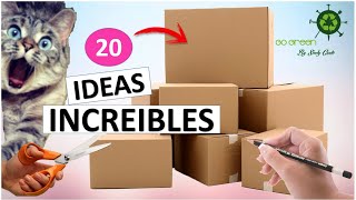 20 Manualidades FÁCILES Y RÁPIDAS con cajas de cartón RECICLAJE [upl. by Necila]