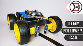 How To Make A DIY Arduino Line Follower Car At Home [upl. by Aliuqa815]