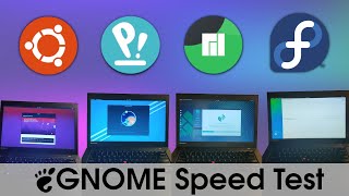 Ubuntu vs PopOS vs Manjaro vs Fedora  Gnome Speed Test [upl. by Zetrom759]