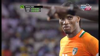 Zambia VS Ivory coast Final 2012 ALL PENALTY KICKS [upl. by Alyahsat882]