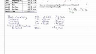 Inventory costing  Weighted Average Periodic [upl. by Aihsakal986]