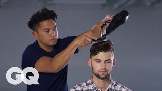 How to Use a BlowDryer  Best Hair Tips for Men  GQ [upl. by Hirasuna870]