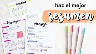 CÓMO HACER RESÚMENES ORGANIZADOS PARA ESTUDIAR Tips de Estudio [upl. by Correy]