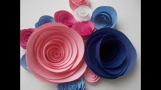 Como hacer flores de papel enrolladas Tutorial [upl. by Nobe]