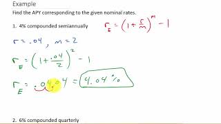 Effective Rate or Annual Percentage Yield APY [upl. by Leahcimdivad]