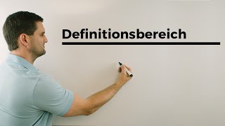 Definitionsbereich bei Funktionen  Mathe by Daniel Jung [upl. by Yahs]