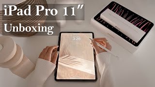 iPad Pro 2022 11quot M2 Unboxing and Setup  Accessories [upl. by Mavilia]