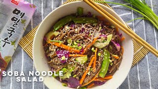 Easy Soba Noodle Salad Recipe  Buckwheat Noodle Salad Dish  Healthy Noodle recipe [upl. by Anilec]