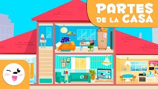 Aprende las habitaciones de la casa  Vocabulario para niños [upl. by Ile733]