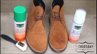 How To Clean Suede Thursday Boots amp Nubuck With Moneysworth [upl. by Carlyn799]