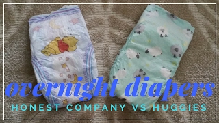 Overnight Diaper Comparison  Honest Company vs Huggies [upl. by Ettelrats]