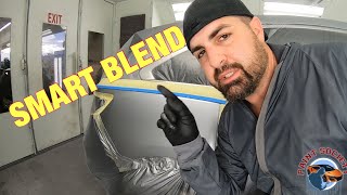 Car Painting HOW TO Blend Basecoat and Clearcoat [upl. by Davidoff]