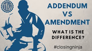 Addendum vs Amendment  What is the difference [upl. by Nepean887]