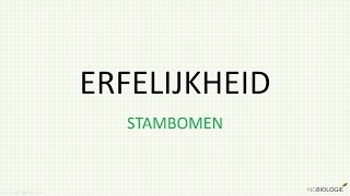 Erfelijkheid  stambomen [upl. by Kai]