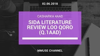 Cashirka 4aad Q1aad  Sida Literature Review Loo Qoro  Ku Baro Cilmi Baaris Af Soomaali [upl. by Teressa]